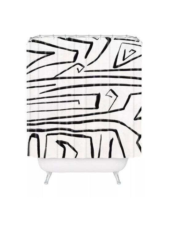 DENY Designs Other - Viviana Gonzalez Deny Designs Black & White Geo Print Shower Curtain 69" x 72"